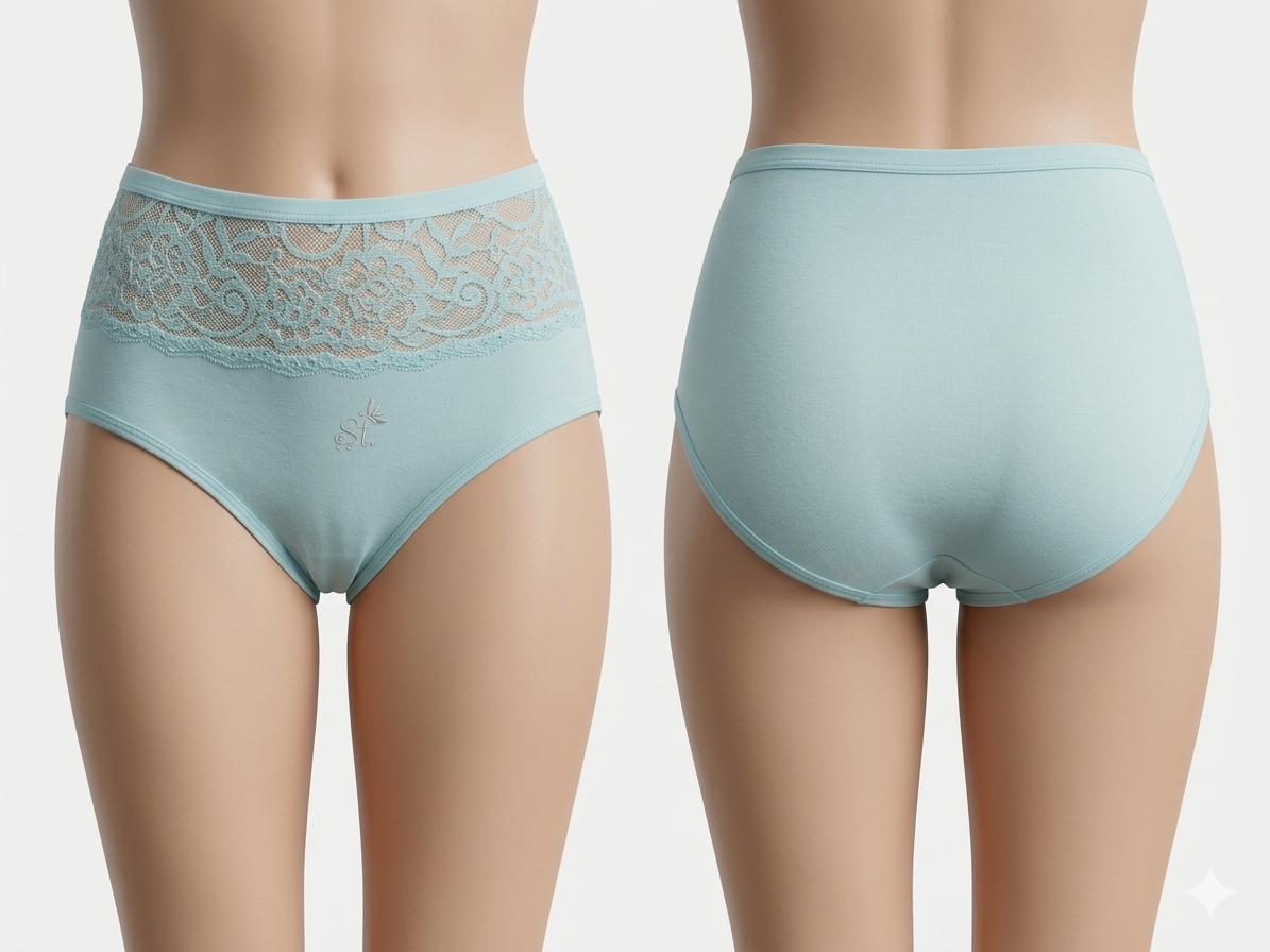 2055 - Pack x3 Panties con Encaje en la Cintura St.Efan