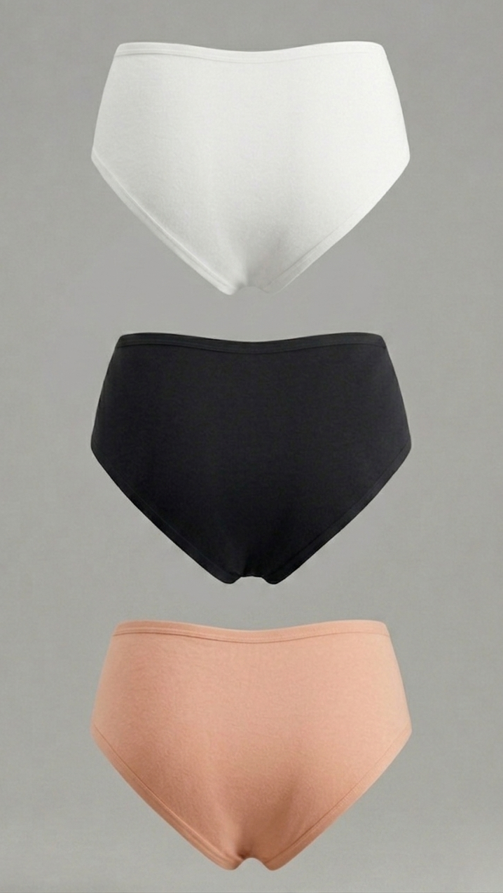 2050 - Pack x3 Panties Semicintura con Randa St.Efan
