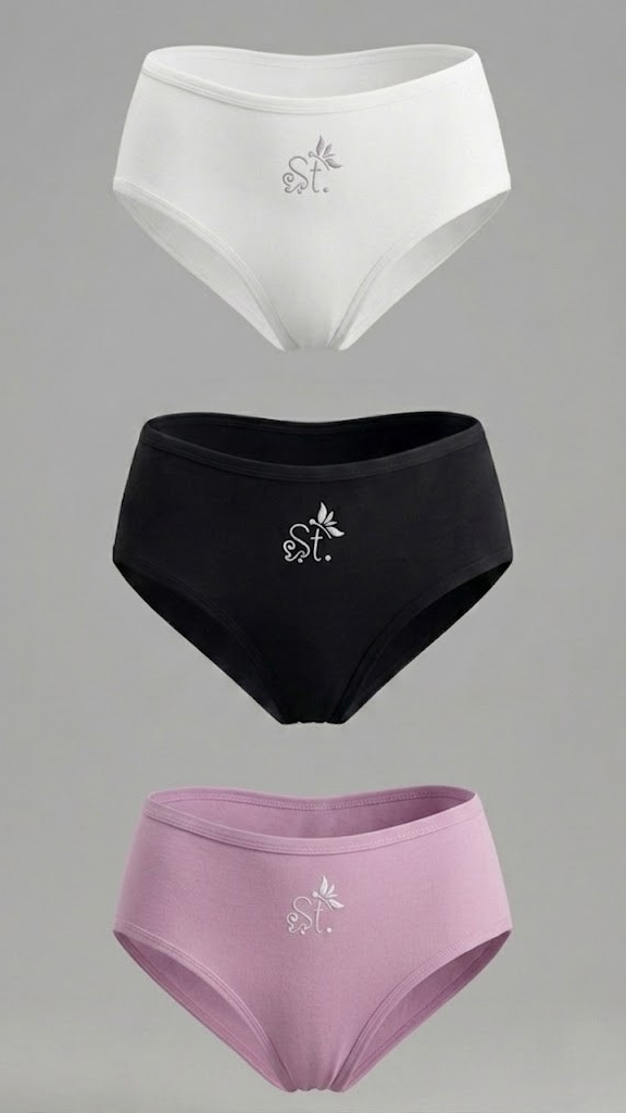 2053 - Pack x3 Panties Juveniles Semicintura Estampado St.Efan