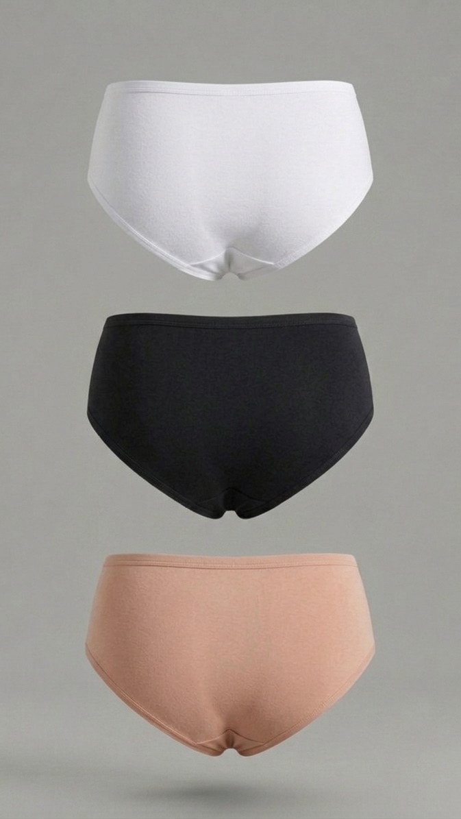 2032 - Pack x3 Panties de Control de Abdomen en Algodón St.Efan